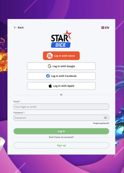 Stardice Casino inlog met biometrische beveiliging en instant toegang